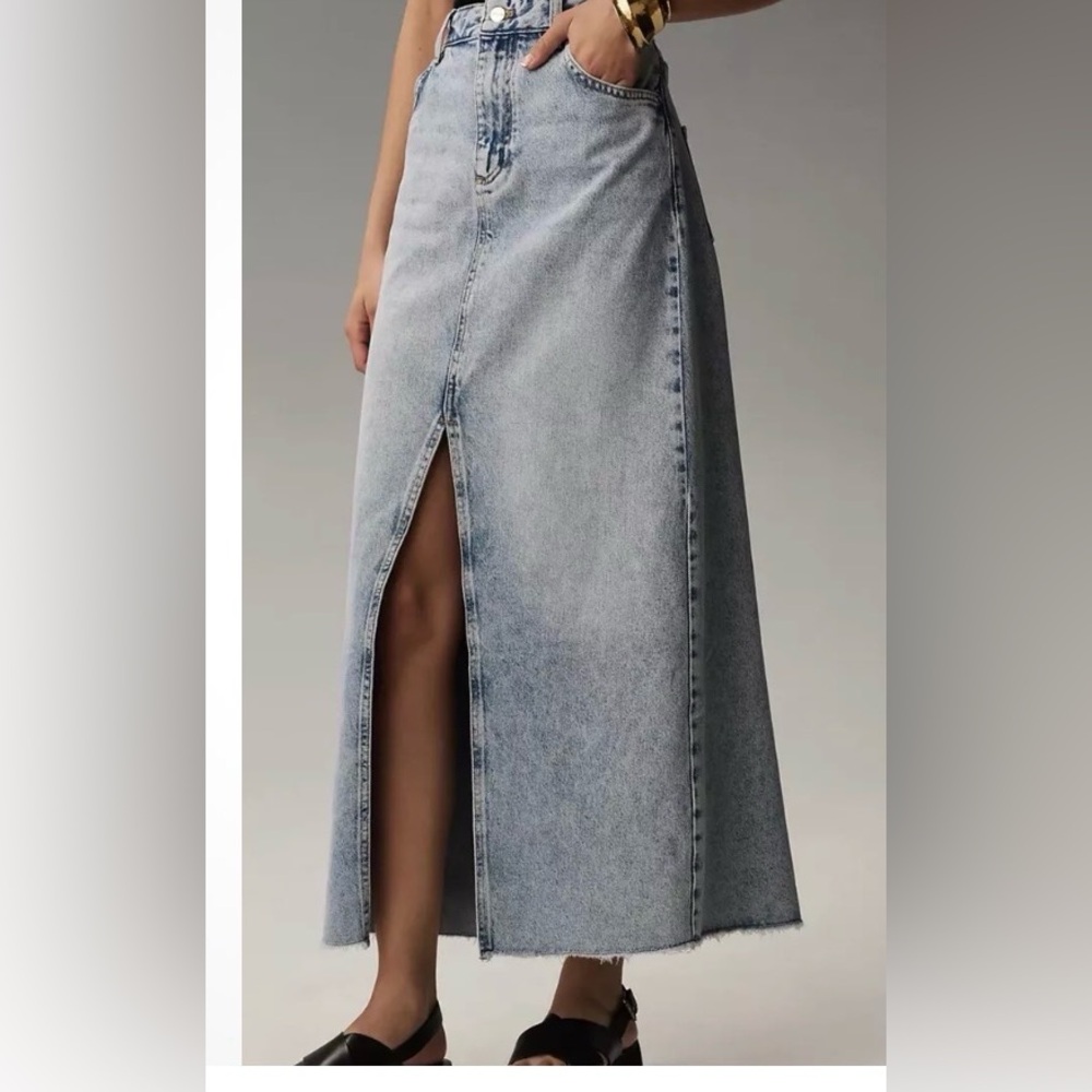 Pilcro The Madi Front-Slit Denim Skirt by Pilcro
  Anthropologie